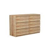 Cómoda de 6 Cajones con Amplio Espacio de Almacenaje, natural