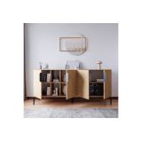 Buffet en Melamina Color Roble, Diseño Moderno y Duradero