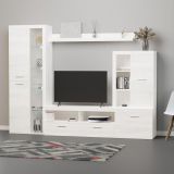 Mueble de Salón Moderno con Leds,Acabado en Andersen Pino