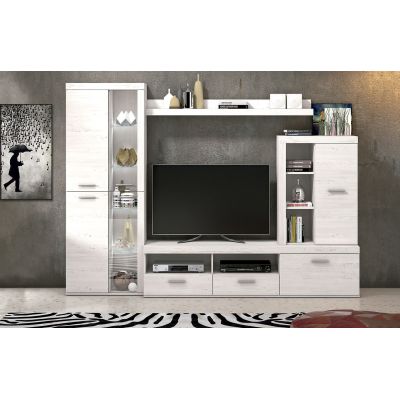 Mueble de Salón Moderno con Leds,Acabado en Andersen Pino