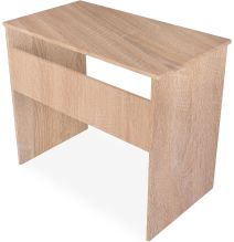 Mesa de Escritorio, Acabada en Cambrian, Mesa para Pc con balda interior, Medidas: 90 cm (Anc) x 49,5 cm (Fon) x 77 cm (Al)