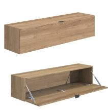 Meyvaser Mueble de salón y TV Conjunto muebles de salón apilable 301 Cm Ancho Color madera y blanco