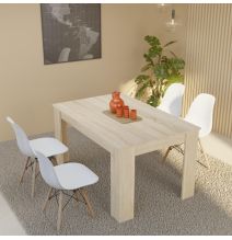 Mesa de Comedor Extensible, Mesa Salón, Robusta, Cambria, 138-198 cm (Largo) x 88 cm (Ancho) x 76 cm (Alto)