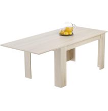 Mesa de Comedor Extensible, Mesa Salón, Robusta, Cambria, 138-198 cm (Largo) x 88 cm (Ancho) x 76 cm (Alto)
