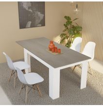 Mesa de Comedor Extensible, Mesa Salón, Robusta, Color Andersen Pino Gris, 138-198 cm (Largo) x 88 cm (Ancho) x 76 cm (Alto)