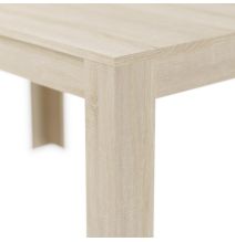 Mesa de Comedor, Mesa de Salón Fija, Color Cambria, Medidas: 140 cm (Largo) x 80 cm (Ancho) x 75 cm (Alto)