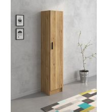 Mueble Multiusos Armario Auxiliar Color Mauvella – 1 Puerta, 4 Baldas, 37x180x35 cm – Madera Práctico y Funcional.