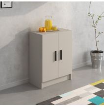 Conjunto de Muebles de Cocina Alto y Bajo de 2 Puertas en Madera Beige, 61x61x29 cm y 60x80x34 Cm