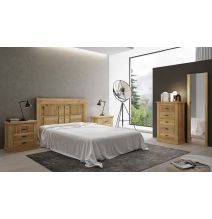 Sinfonier 5 Cajones, Cómoda Dormitorio, Acabado en Mauvella Rayas / 66 cm (Largo) x 107 cm (Alto) x 39,6 cm de (Fondo)