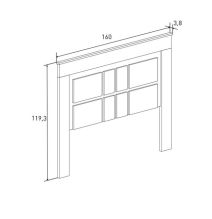 Pack de Muebles de Dormitorio Habitación con Cabecero, 2 Mesitas de Noche 3 Cajones y Sinfonier en Color Mauvella Rayas